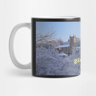 Christmas Card Christmas Wishes Winter Church St Michaels Ironbridge Mug